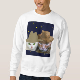Sweatshirt Chats de cowboy dans l'amour, T-shirts, nuit