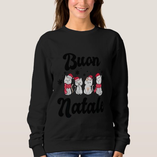 Sweatshirt Chats de Noël de Buon Natale (Devant)