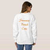 Sweatshirt Chats de plage d'été (Dos entier)