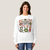 Sweatshirt "Chats de temps doux - Noël cosy" (Devant entier)
