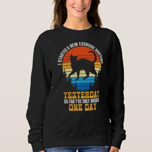 Sweatshirt Chats Dit Lazy Dire Grumeux (Devant)