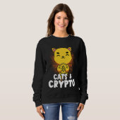 Sweatshirt Chats Et Crypto Cryptomonnaie Blockchain Trader F (Devant entier)