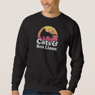 Sweatshirt Chats Et Lions De Mer Chat Homme Ou Femme Et Mer L