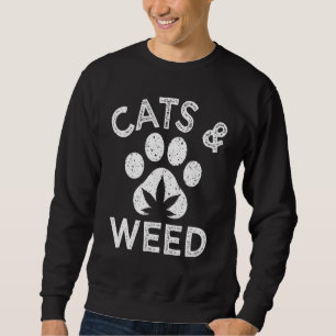 Sweatshirt Chats Et Mauvaises Herbes De Chat