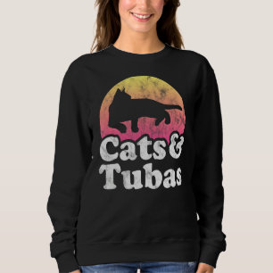 Sweatshirt Chats Et Tubas Chat Homme Ou Femme Et Tuba