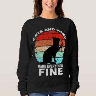 Sweatshirt Chats Et Vins Font Tout Beau 28