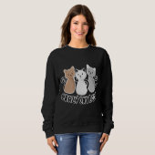 Sweatshirt Chats Femmes Mignons Design (Devant entier)
