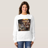 Sweatshirt Chats jouant au poker (Devant entier)