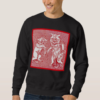 Sweatshirt Chats Kitty en rouge par Louis Wain
