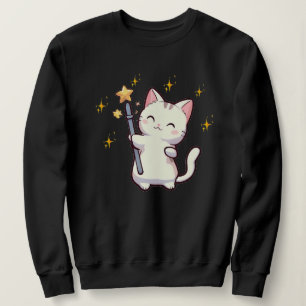 Sweatshirt Chats mignons tenant une baguette magique