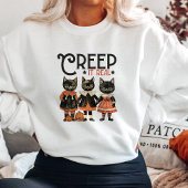 Sweatshirt Chats noirs d'Halloween vintage