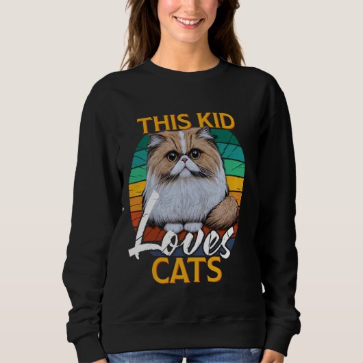 Sweatshirt Chats perses CET ENFANT AIME LES CHATS Chats perse (Devant)