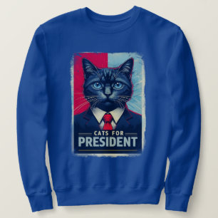 Sweatshirt Chats Pour Président T-shirt Politique Drôle Meo
