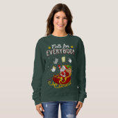 Sweatshirt Chats pour tout le monde drôle sale Noël (Devant entier)