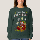 Sweatshirt Chats pour tout le monde drôle sale Noël (Devant)