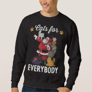 Sweatshirt Chats pour tout le monde Noël Chat Funny Noël Père