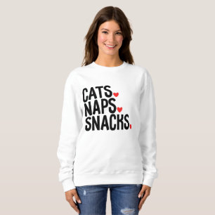Sweatshirt Chats Siestes Friandises - Amoureux des chats