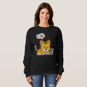 Sweatshirt Chats Sushi Sur Ordinateur (Devant entier)