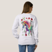 Sweatshirt Chats Unicorn branchés et tendance (Dos entier)
