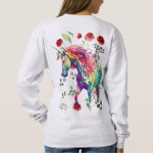 Sweatshirt Chats Unicorn branchés et tendance (Dos)