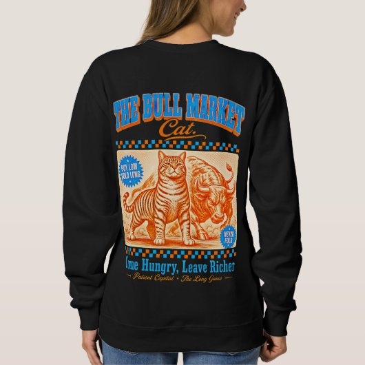 Sweatshirt Chatte de Marché Haussier Femme Trader (Dos)