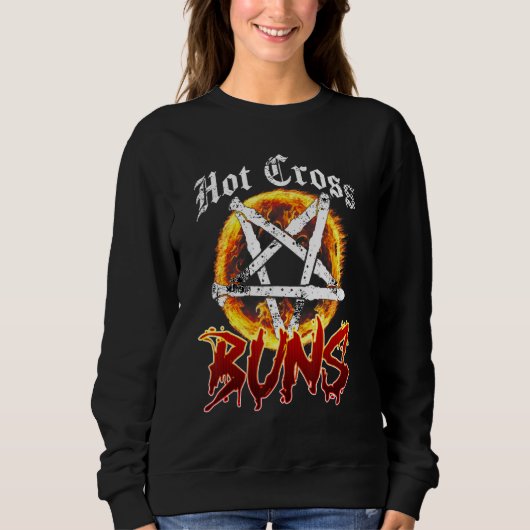 Sweatshirt Chaud Cross Buns Retro Fire Graphic (Devant)