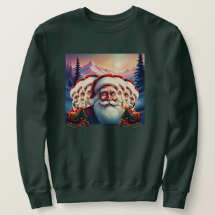 Sweatshirt Chaud de Noël affreux Père Noël Clones