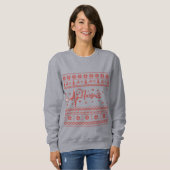 Sweatshirt Chaud de Noël joyeux et moche (Devant entier)