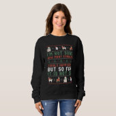 Sweatshirt Chaud de Noël moche drôle Cookies et bonheur (Devant entier)