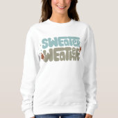 Sweatshirt Chaud mignon Météo automne (Devant)