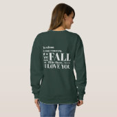 Sweatshirt Chaud vert automne amusant (Dos entier)