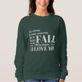 Sweatshirt Chaud vert automne amusant (Devant)