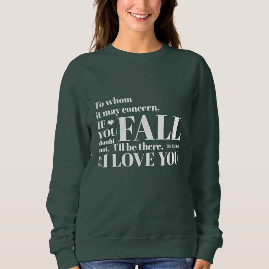 Sweatshirt Chaud vert automne amusant (Devant)