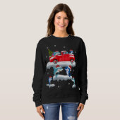 Sweatshirt Chauffage de Noël Arbre Rouge Camion requin Chris (Devant entier)