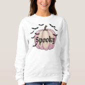 Sweatshirt Chauffe-chauves-souris Citrouille Halloween Pastel (Devant)
