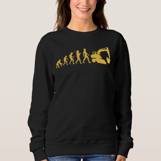Sweatshirt Chauffeur de excavateur de construction de travail (Devant)