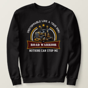 Sweatshirt Chauffeur de semi-camion du guerrier routier