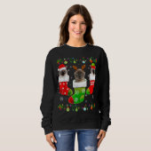 Sweatshirt Chaussettes de Noël Funny Amoureux des chats siama (Devant entier)