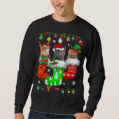 Sweatshirt Chaussettes de Noël Pyjama Chat Kitten Lover Chat (Devant)