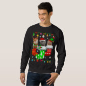 Sweatshirt Chaussettes de Noël Pyjama Chat Kitten Lover Chat (Devant entier)