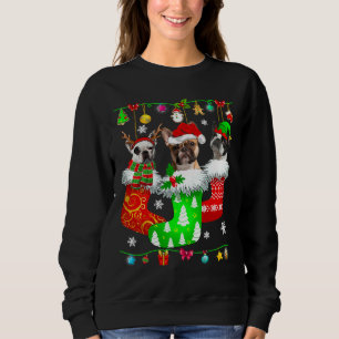 Sweatshirt Chaussettes de Noël Pyjama French Bulldog Chien Ch