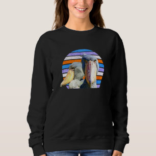 Sweatshirt Chaussure Vintage coucher de soleil Grand oiseau