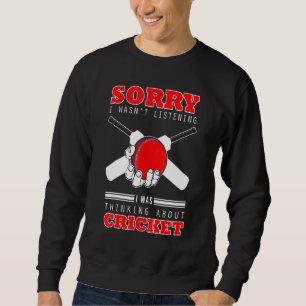 Sweatshirt Chaussures de cricket Jersey Penser à Cricket Bat