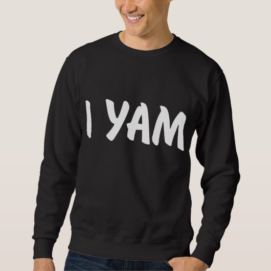 Sweatshirt Chaussures Ma Pomme De Terre Douce Je Yam Joue Cou (Devant)