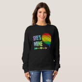 Sweatshirt Chaussures Mineur Couple Fierté Coeur Lgbt Lesbian (Devant entier)