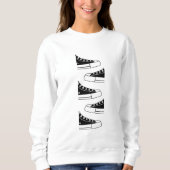 Sweatshirt Chaussures noires décontractées pour femmes Sweats (Devant)
