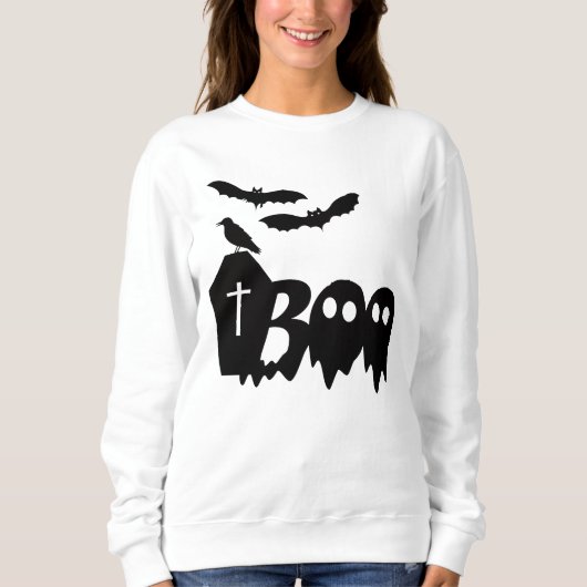 Sweatshirt Chauve-souris à corbeau effrayant et Éffrayant, Co (Devant)