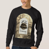 Sweatshirt Chauves-souris Éffrayantes noires et blanches qui (Devant)
