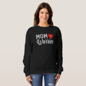 Sweatshirt CHD Guerrier Maman Maladie cardiaque congénitale C (Devant entier)