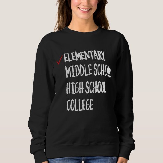 Sweatshirt Checkmark 2023 Elementary Graduation 6th Grade Gra (Devant)